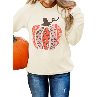 China Other Other Free Shipping SD612 Halloween Clothes Women Long Sleeve Pullover Autumn Winter Fashion Leopard Pint Pumpkin Main Sweatshirt 2021 for sale