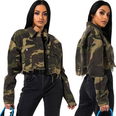 China Single Breasted Nonwoven Korean Camouflage Top Fashion Anti-Wrinkle No Women's Coats for sale