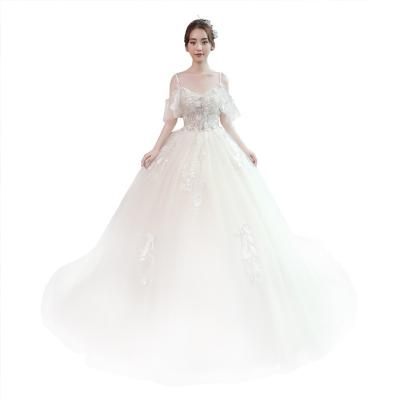 China 2021 Wedding Dress Bride's Straps Senator Tail Dry Cleaning The New Link East Dress The Dreamy Princess Wedding Slim for sale