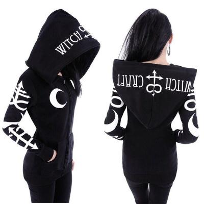 China 2021 fashion viable casual punk hoodie big hat moon letter printed long sleeve sweatshirt for sale