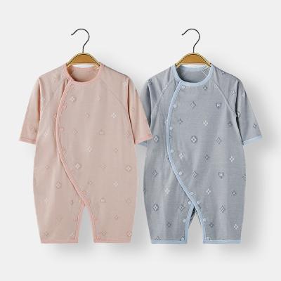 China 2020 straight new breathable spring and summer baby jumpsuit class a bamboo fiber baby pajamas baby clothing for sale