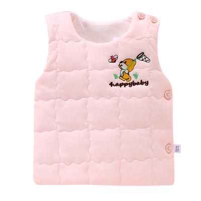 China Vest viable cotton baby warm vest in autumn and winter children's clothing cotton coating newborn vest for sale