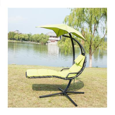 China LEISURE factory direct high quality outdoor helicopter garden lounge swing hanging chair with replaceable cushion for sale