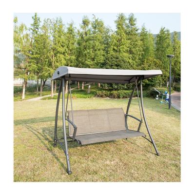 China Modern Custom Outdoor Patio Hanging 3 Seat Swing Chair With Canopy For Sale for sale