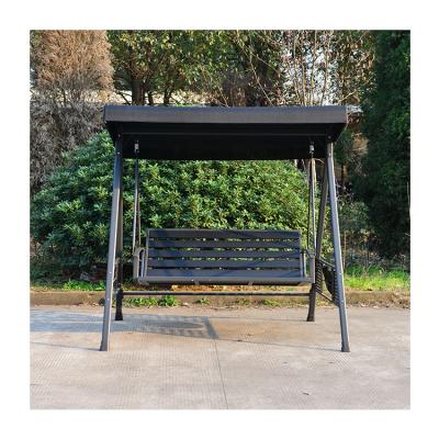 China 2022 Hot Selling Modern Outdoor Garden Hanging 3 Seat Metal Swing Chair With Cushion for sale