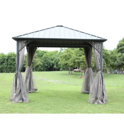 China Outdoor Tent Roman Gazebos With Bug Net OEM POLY Gazebo BBQ Garden Tent Wholesale Metal Cheap Manufacturing for sale