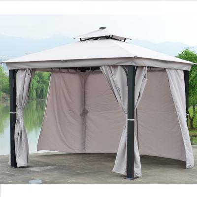 China Luxury Outdoor POLY Structures Waterproof Aluminum Gazebo And Pergola Free Design For Garden for sale