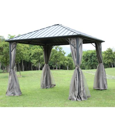 China Custom POLY Wrought Iron Gazebo Tents Outdoor Luxury Canopy Garden Pergola Gazebo Factory With Manufacture for sale