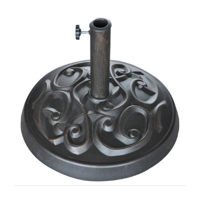 China New Design Flower Shape Modern Customization Factory Resin Umbrella Outdoor Round Base Stand Base for sale