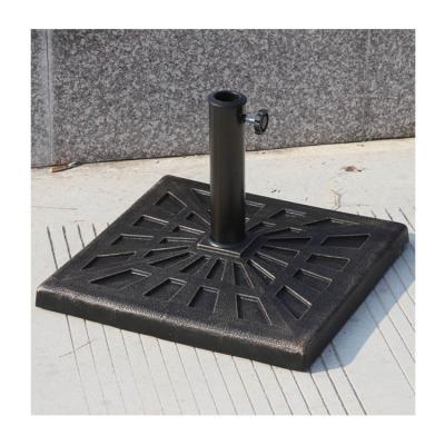 China Factory price 19KGs modern cheap heavy duty square shape polyresin outdoor patio umbrella base parasol stand for garden for sale