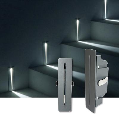 China Modern Outdoor Garden Square Recessed Foot Led Stair Step Wall Light for sale