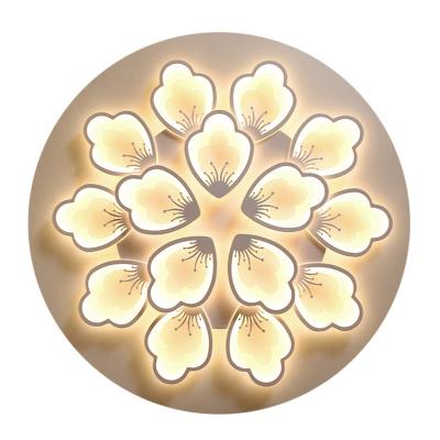 China Hot Selling High Light Efficacy Flower Shaped Led Ceiling Mount Lights High Quality Acrylic Indoor Led Ceiling Lights For Hotel Engineering for sale