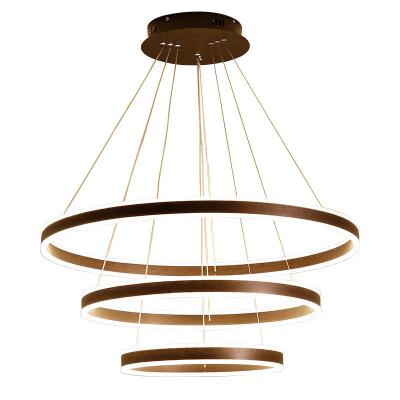 China Zhongshan High Light Efficiency Indoor Pendant Light Hot Selling Decorative Circular Led Chandelier Modern Living Room Aluminum Led Pendant Lighting for sale