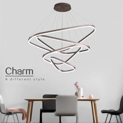 China Fashionable Luxurious High Efficiency Circular Pendent Light Nordic New Design Light Chandelier Led Ceiling Lights For Living Room for sale