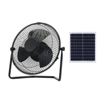 China 2020 modern simple hot sale 12 inch 15w solar power fan dc 12v energy saving solar fan rechargeable power for sale