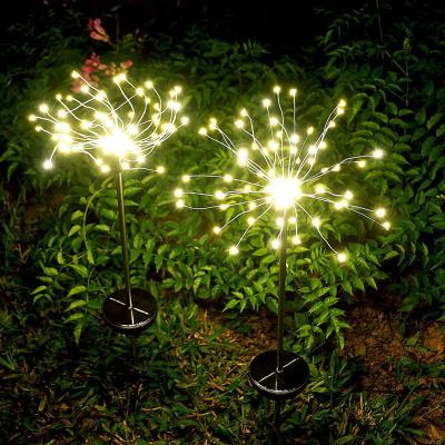 China Solar Lawn Lamp IP65 Landscape Christmas Firework Theme Park Garden Lights Outdoor Waterproof Yard Decoration Light Yard Led Flash Lamps for sale