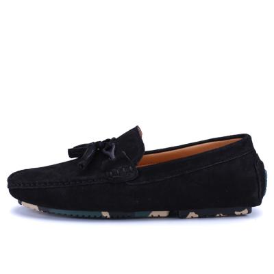 China Lightweight Driving Loafers For Men Suede Casual Loafers Flat Shoes With Tassels Slip On Style for sale