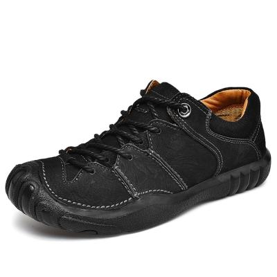 China Fashion Trend Fashion Sneakers For Men Low Rise High Top Sports Shoes Lace Up Genuine Leather Steel Toe Flat for sale