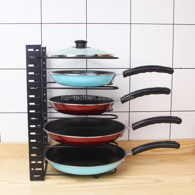 China Sustainable Multi-Function Kitchen Storage Rack Lid Holder Pot Cover Rack for sale