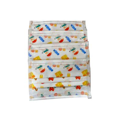 China Earloop/tie-on 3 cute printed ply non woven disposable medical face mask protectiev face mask for sale