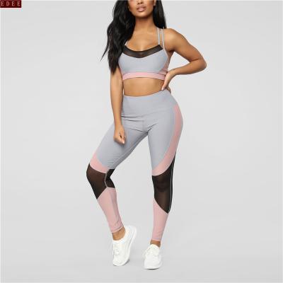 China Wholesale Fashion Antibacterial Sexy Compression Mesh Yoga Pants High Waist Comfortable Gym Fitness Gaiters for sale