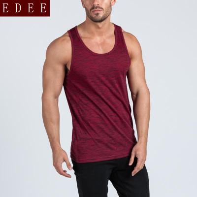 China Fashion Antibacterial Wholesale High Quality Sports Invest Comfortable Men Gym Fitness Tank Top for sale