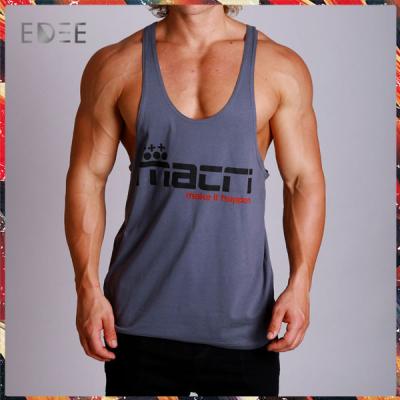 China Anti-pilling Wholesale Customized Stringer Tank Top, Custom Y Back Tank Bodybuilding Tops For Sports Men, Running Singlets With Your Logo for sale