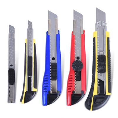 China Random 3 Colors Aluminum Alloy Heavy Duty Retractable Safety Cutter Utility Knife for sale