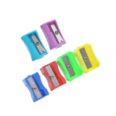 China Promotion\Business\Factory Wholesale School\Office Miscellaneous Styles Single Hole Plastic Carpenter Single Hole Pencil Sharpener Multicolor for sale