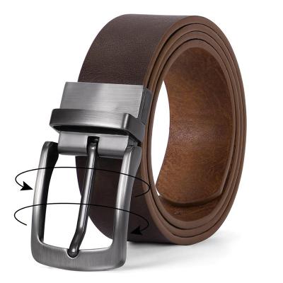 China The Reversible Style High Quality Genuine Leather Reversible Belt New Design Rotating Belts For Male Men With Automatic Metal Buckle Strap for sale