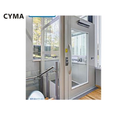 China Hot Sale Modern Home Glass Elevator 320kg Elevator Home Guided Glass Elevator/Residential Elevator for sale