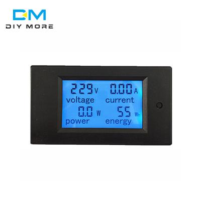 China AC 80-260V 0-20A Current Digital LCD Wattmeter Power Energy Ammeter Voltmeter Ammeter 110V 220V Dispense 9cm*5cm*2.45cm for sale