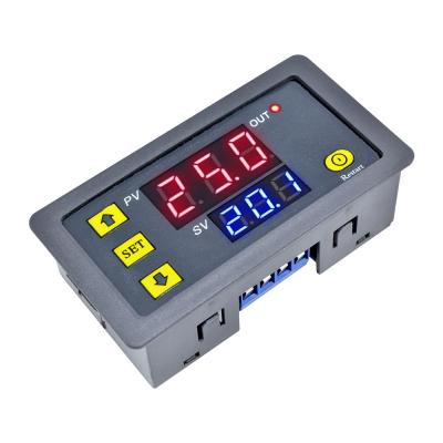 China General Purpose Black Covering 18 Kinds Of Functions Dual Display Time Relay Module DC 12V 20A Time Delay Relay for sale