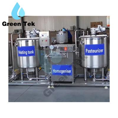 China 2023 High Efficiency GreenTek Small Milk Fruit Juice Yogurt UHT Pasteurizer Machine Price for sale