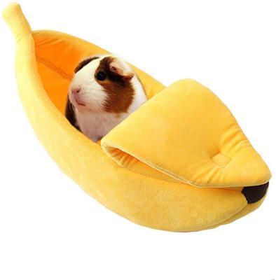 China Washable Cute Banana Cat Sofa Playing House Banana Cat Warm Super Soft Bed For Indoor Pets Sleeping for sale