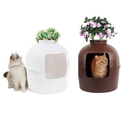 China Modern Removable Semi-enclosed Premium Hidden Pet Cat Litter Box Viable Hot Sale Enclosure Clean Grooming for sale