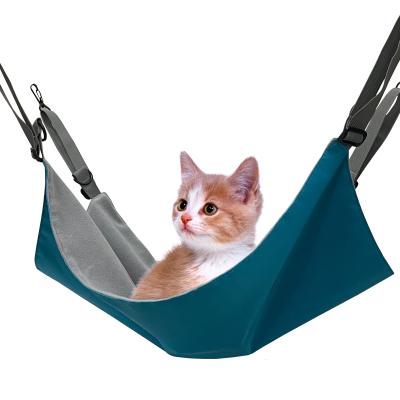 China Reversible Double Sided Adjustable Soft Breathable Cat Hanging Bed Hammock Pet Cage for Small Cats Dogs Rabbits for sale