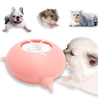 China Cat Dog New Design Silicone Puppy Training Feeder Viable Pet Breast Pump with 3 Paciters for Puppies Kitten for sale