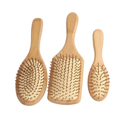 China Wholesale Cushion Massage Pad Air Bamboo Hair Brush Wood Handle Anti-static Bamboo Brush For Hair for sale