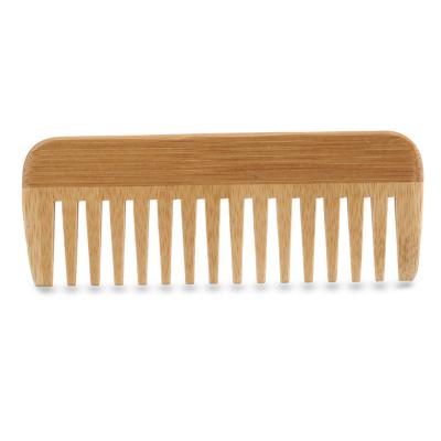 China Private Label Comfortable Custom Wide Tooth Hair Comb Cheap Wooden Bamboo Comb for sale