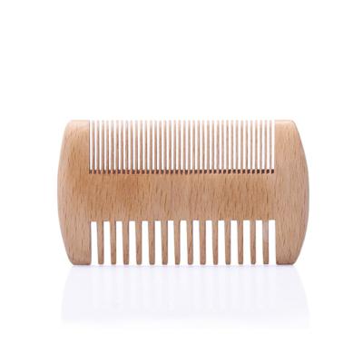 China Comfortable Wholesale Cheap Double Sided Wooden Mustache Comb Men Pocket Beard Comb for sale