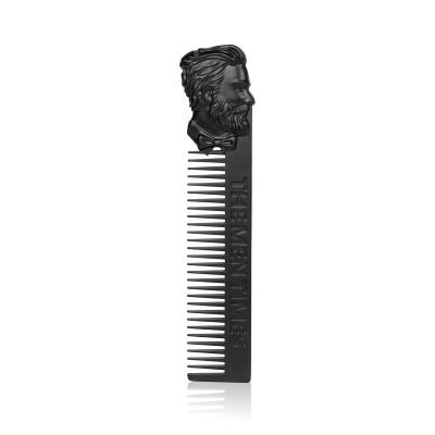 China Amazon Anti-static Hot Sale Retro Oil Head Metal Shaping Men's Grooming Tools Stainless Steel Pocket Beard Comb for sale