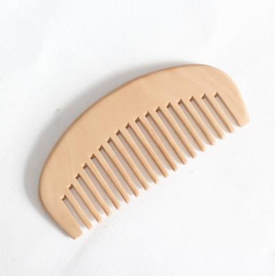 China Customsized Comfortable Wide Tooth Peach Mustache and Wooden Beard Comb for Men for sale