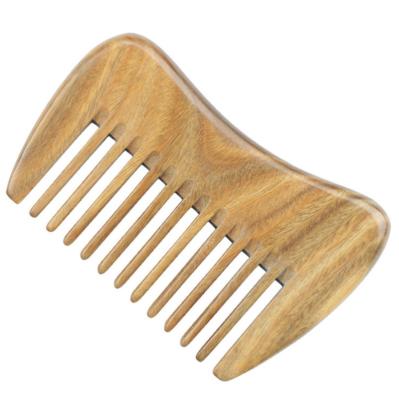 China Comfortable Custom Logo Sandalwood Private Natural Comb Wooden Beard Comb for sale