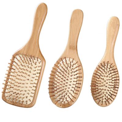 China Comfy Hot Selling Comfy Air Massage Tooth Hair Curl Comb Set Natural Wide Rubber Bamboo Comb Brush Cushion Natural Bamboo for sale