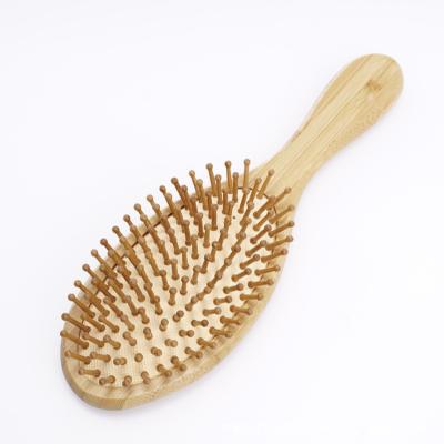 China Private Label Comfortable Customized Natural Bamboo Wooden Hair Comb Scalp Massage Airbag Comb for sale