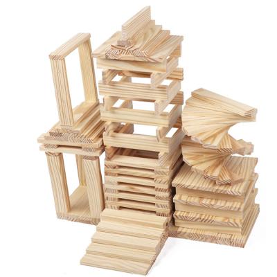 China Eco - Friendly Montessori Toy 100pcs Educational Wooden Blocks Building Toy For Children for sale