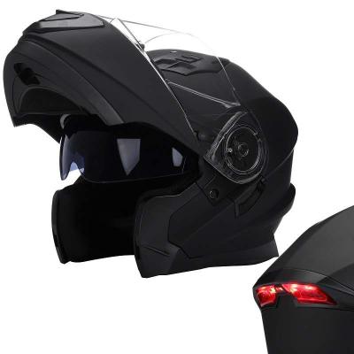 China Motorcycle Flip Up Helmet With Lighting for sale