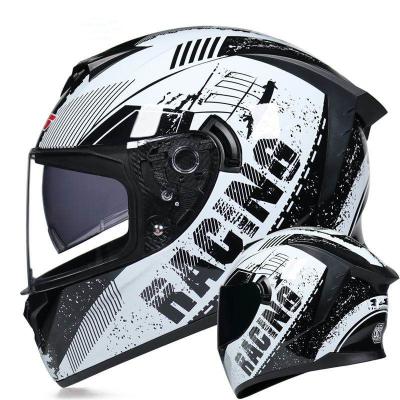 China Double Face Cascos Motorcycle Helmet Visor Full Face Helmet Motorcycle for sale