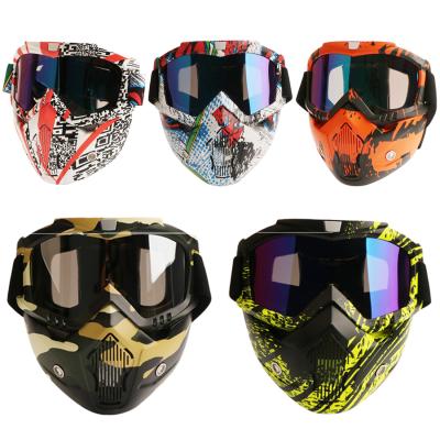 China 2021 Anti-UV the hot adult outdoor motorcycle racing google PC lens mask for sale